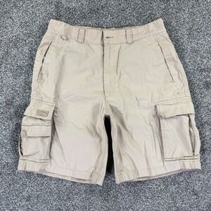 C.C. Filson Khaki Tan Cargo Shorts Mens 34 Cotton Nylon Utility Outdoor Fits 32